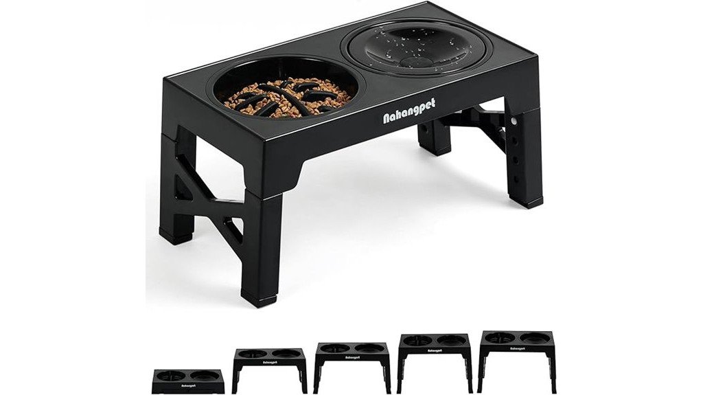 adjustable elevated dog bowls