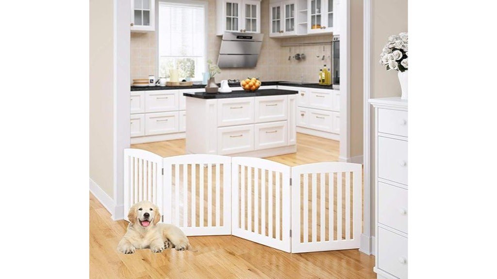 foldable wooden pet gate